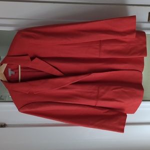 NWOT Nordstrom Coral Single Button Silk Blazer